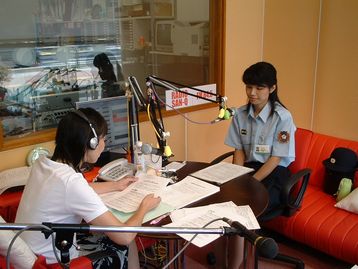 RADIO　SAN－Qに出演の様子