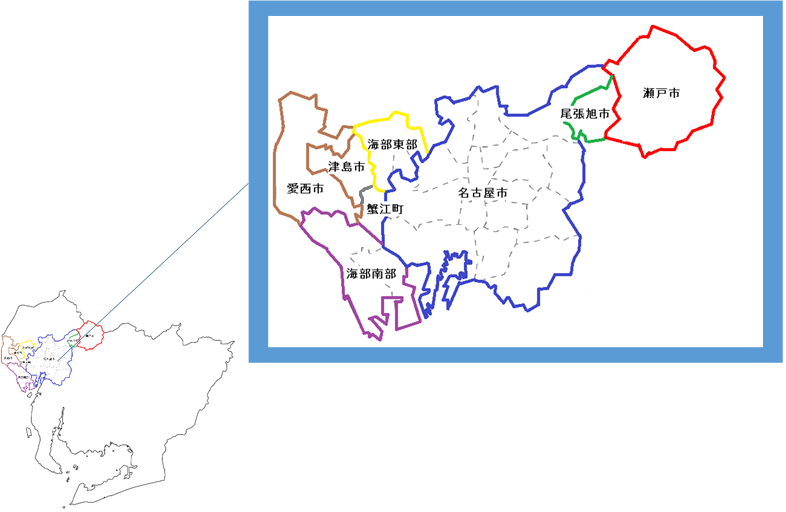 愛知県地図の画像