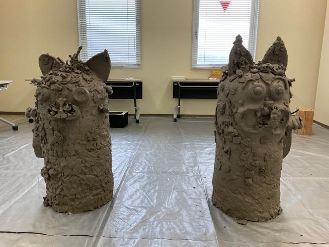 みんなで大きな招き猫をつくろう