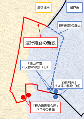 こうはん線_運行経路の変更