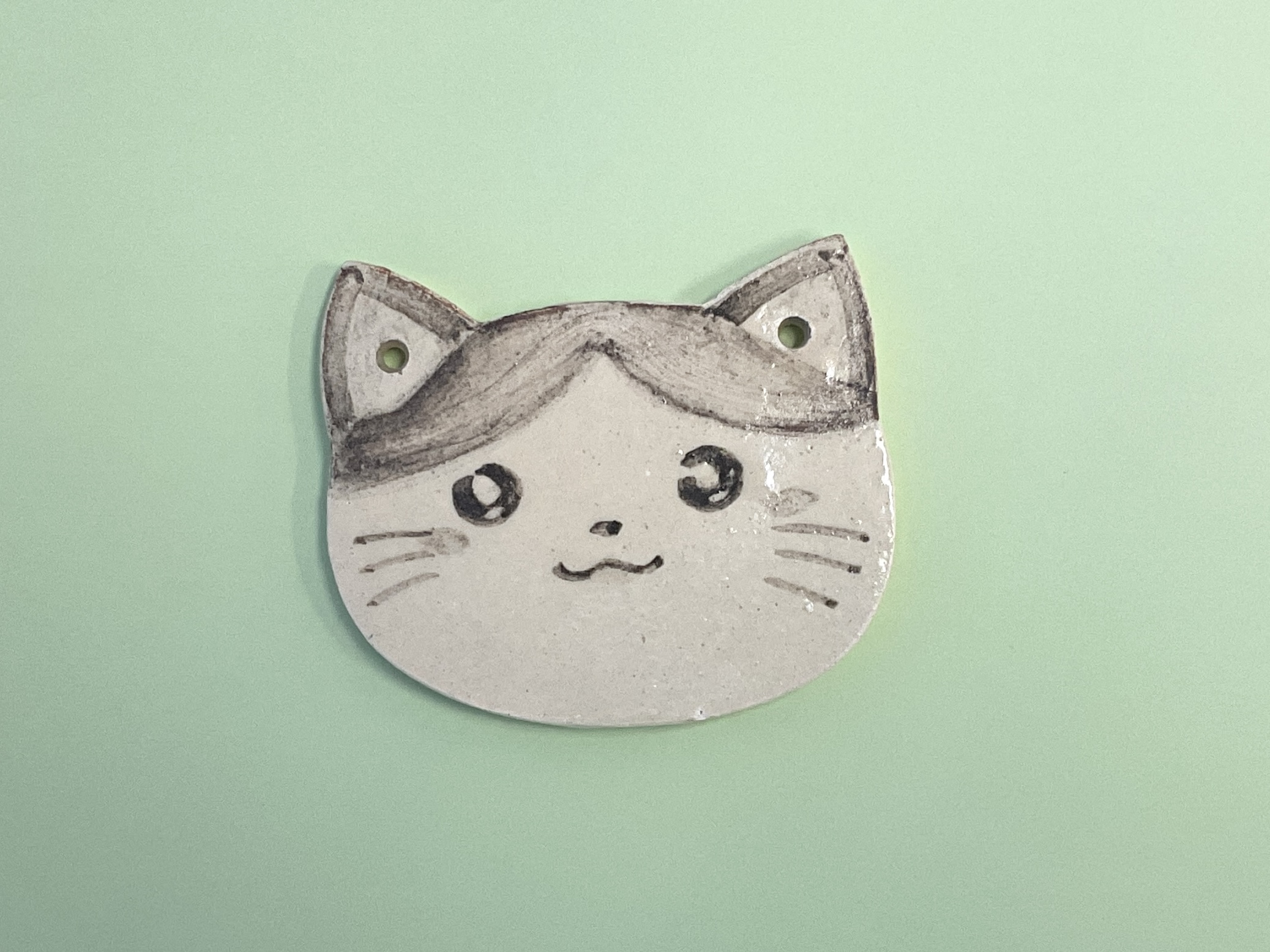 鉄絵で描くねこの顔